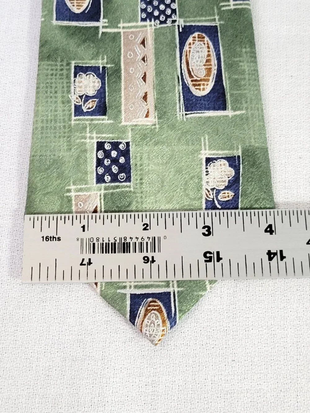 Stafford Executive Silk Geometric Abstract Tie Made in USA Italian Fabric